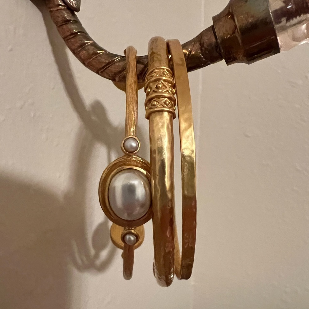 Set of 3 - Julie Vos gold bracelets